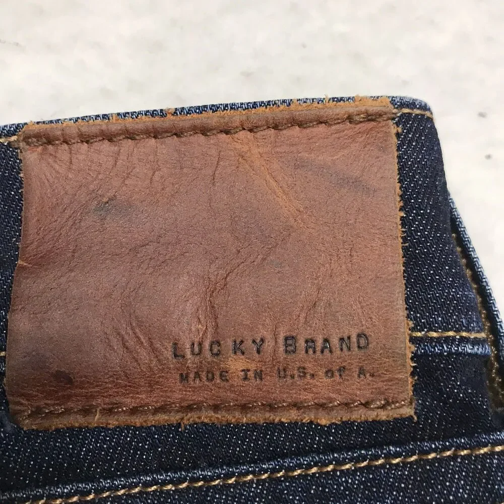 LUCKY Selvedge Jean Women 12/31 (32x32) Sofia Skinny Dark Wash Cone Denim USA